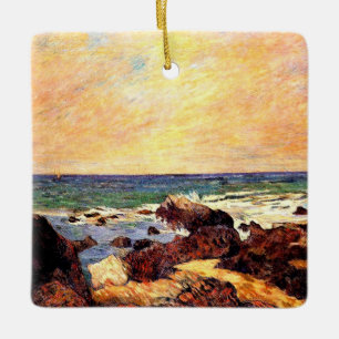 Ornement En Céramique Gauguin - Rochers et mer, 1886, peinture