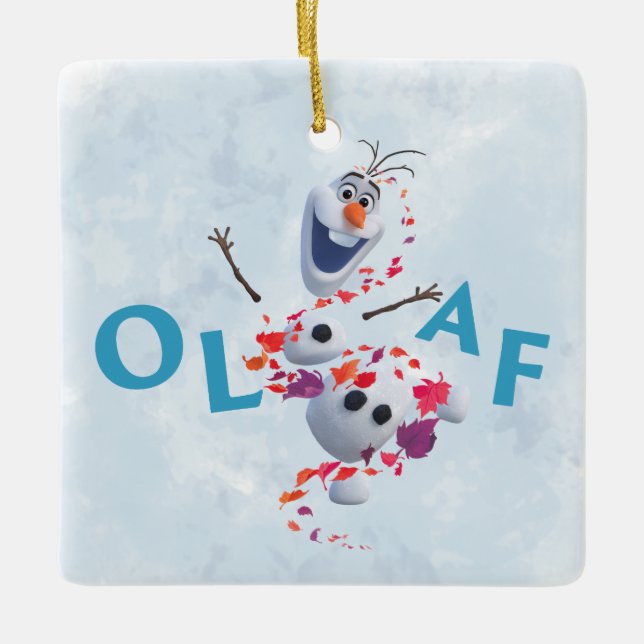 Ornement En Céramique Gelé 2 : Olaf Dans La Brise (Devant)
