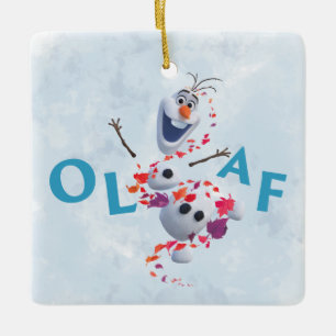 Ornement En Céramique Gelée 2 : Olaf Dans La Brise