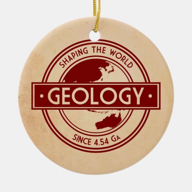 Ornement En Céramique Géologie - Façonner le Logo Mondial (Asie/Australi (Devant)