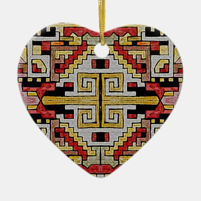 Ornement En Céramique Géométhorique Tribal/Motif ethnique (Devant)