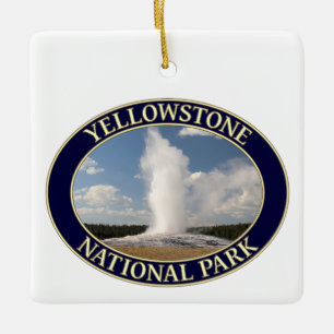 Ornement En Céramique Geyser fidèle au parc national Yellowstone