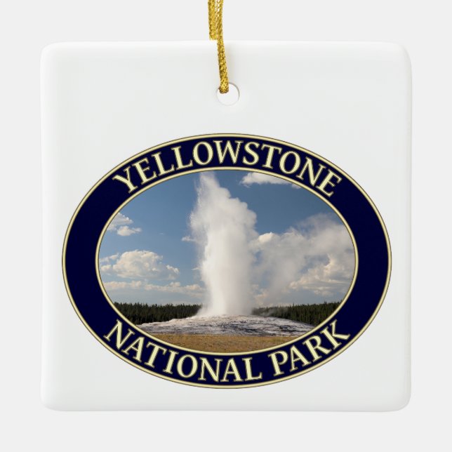 Ornement En Céramique Geyser fidèle au parc national Yellowstone (Devant)