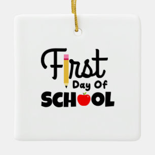 Ornement En Céramique Gifts Teacher   First Day Of School