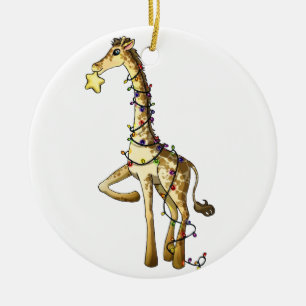 Ornement En Céramique Girafe brillante