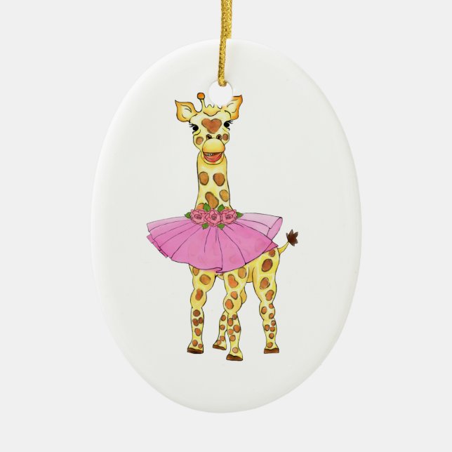 Ornement En Céramique Girafe dans le tutu (Devant)