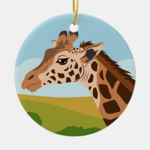Ornement En Céramique Giraffe