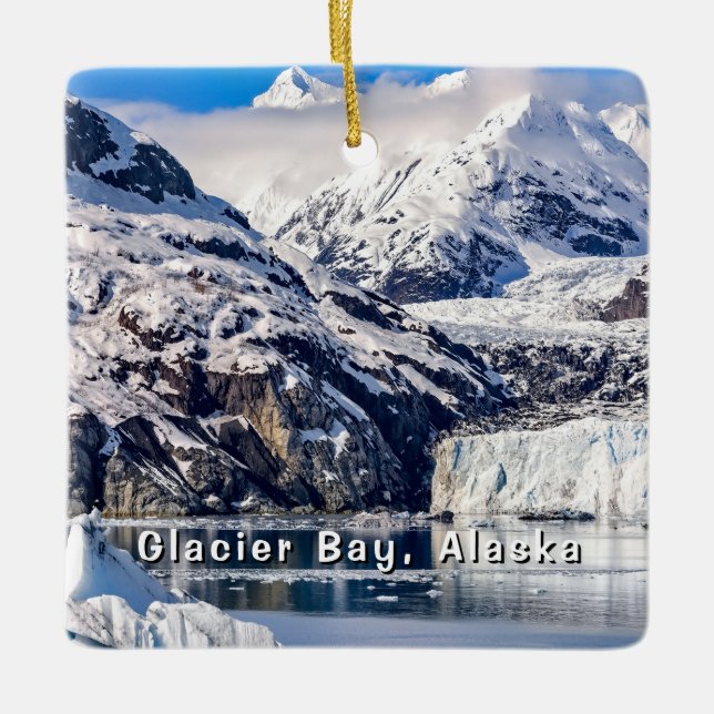 Ornement En Céramique Glacier Margerie, Glacier Bay, Croisières en Alask (Devant)