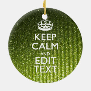 Ornement En Céramique Glamour Vert Conserver Le Calme Votre Texte