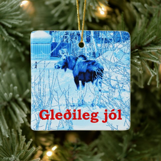 Ornement En Céramique Gleðileg Jól - Oie urbaine (Arbre)