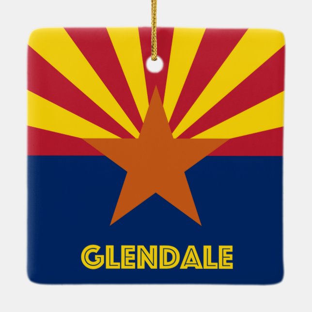 Ornement En Céramique Glendale Arizona (Dos)