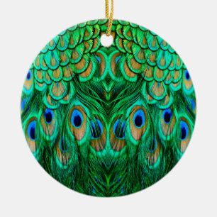 Ornement En Céramique Glorious Peacock