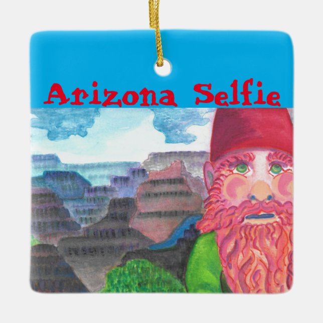 Ornement En Céramique Gnome (Devant)