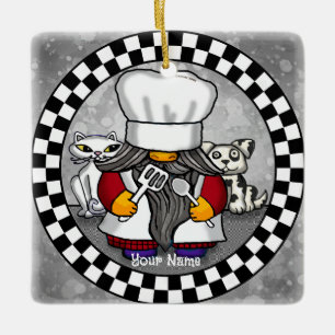 Ornement En Céramique Gnome de chef