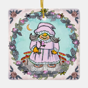 Ornement En Céramique Gnome Maman