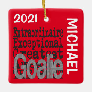 Ornement En Céramique Goalie Extraordinaire CUSTOM