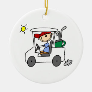 Ornement En Céramique Golfeur en Golf