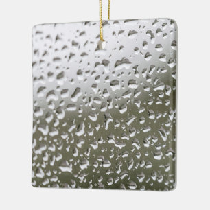 Ornement En Céramique Gouttes d'eau sur le verre, gouttes de pluie sur l