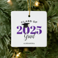 Graduate Class of 2025 Modern Purple
