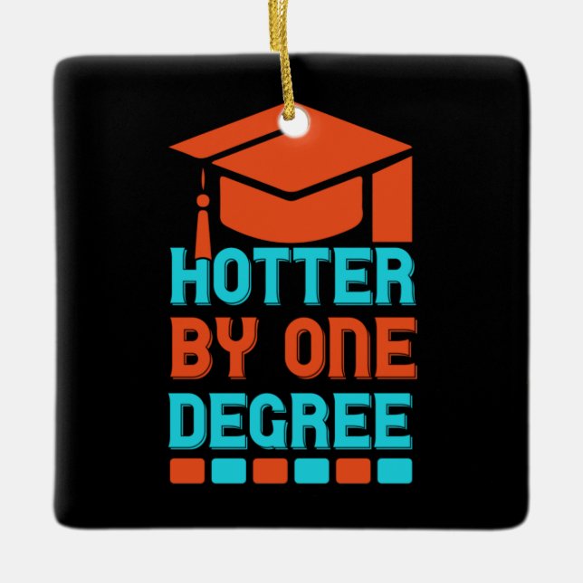 Ornement En Céramique Graduation Art Hotter D'Un Diplôme (Devant)