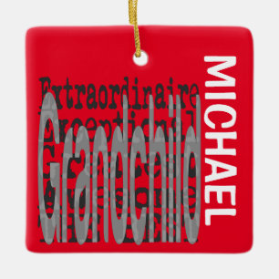 Ornement En Céramique Grand-Enfant Extraordinaire PERSONNALISÉ