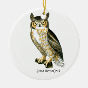 Ornement En Céramique Grand hibou de klaxon