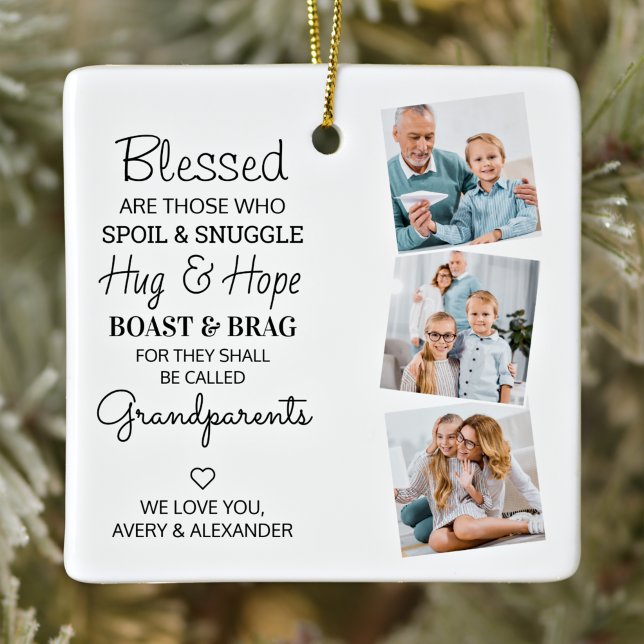 Ornement En Céramique Grand-parents bénis Grand-mère Grand-père Collage  (Créateur téléchargé)
