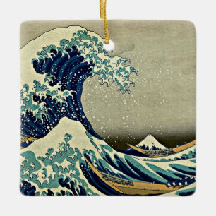 Ornement En Céramique Grande vague de Kanagawa, célèbre peinture,