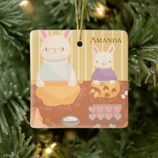 Ornement En Céramique Grandma Baking Cookies