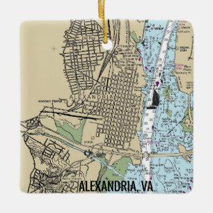 Ornement En Céramique Graphique Alexandria Virginia