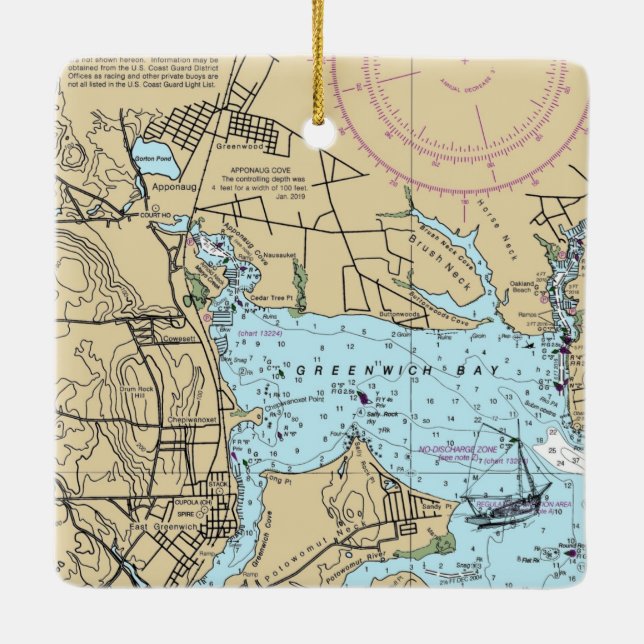 Ornement En Céramique Graphique de l'IRC de Greenwich Est (Dos)