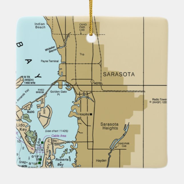 Ornement En Céramique Graphique FL Sarasota (Dos)