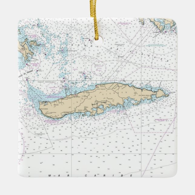 Ornement En Céramique Graphique Isla Vieques (Devant)