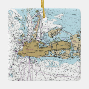 Ornement En Céramique Graphique marin de l'ouest 