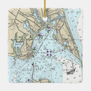 Ornement En Céramique Graphique Nautique De La Habitude De Cutchhogue