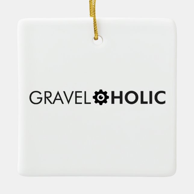 Ornement En Céramique Gravelaholic Gravel Cycling (Devant)