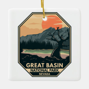 Ornement En Céramique Great Basin National Park Emblem rétro