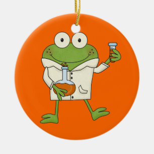 Ornement En Céramique Grenouille de laboratoire