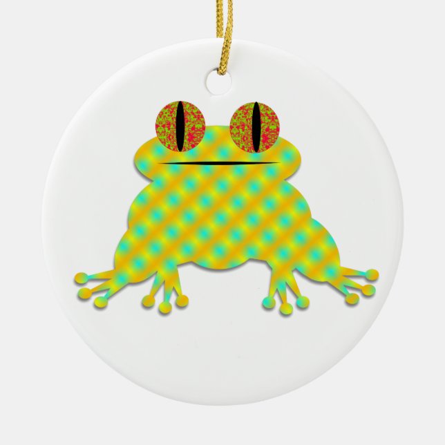 Ornement En Céramique Grenouille mûre (Devant)