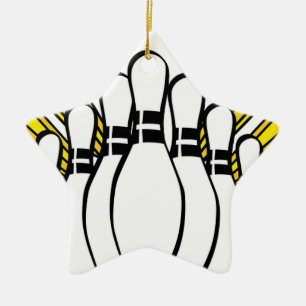 Ornement En Céramique Grève de jeu d'équipe d'entraîneur de bowling de