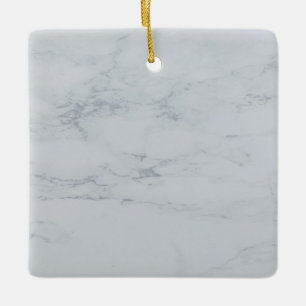 Ornement En Céramique grey white marble Ceramic Square Ornament