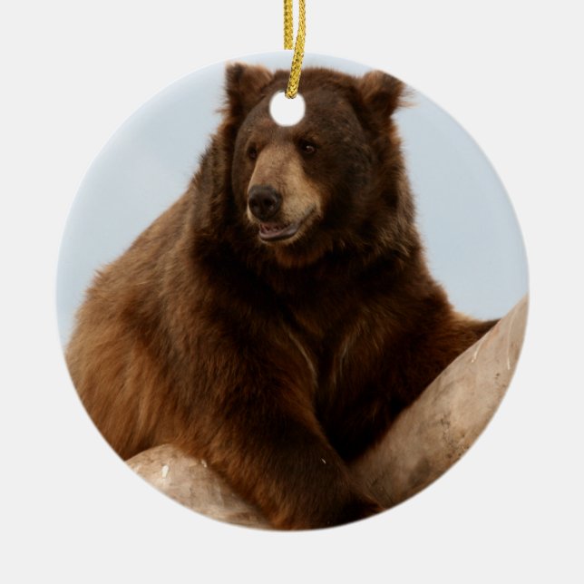 Ornement En Céramique Gros ours Brown (Devant)