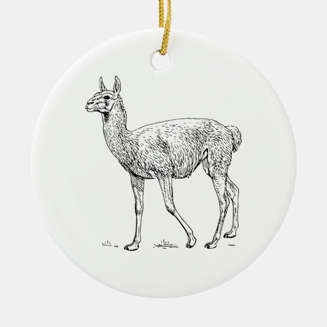 Ornement En Céramique Guanaco (Devant)