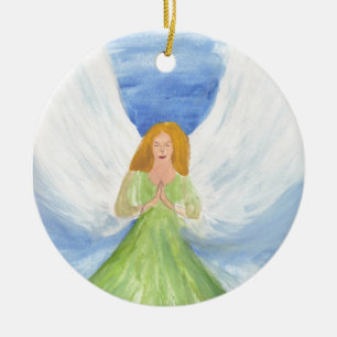 Ornement En Céramique Guardian Angel prière spirituelle Christianity Hal