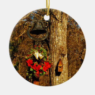 Ornement En Céramique Guirlande vieilles Bells de Noël et volière