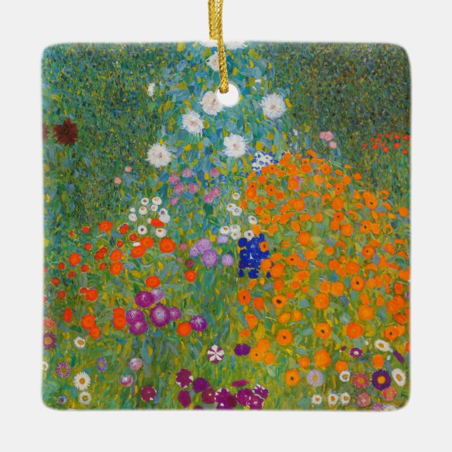 Ornement En Céramique Gustav Klimt - Jardin des fleurs (Devant)