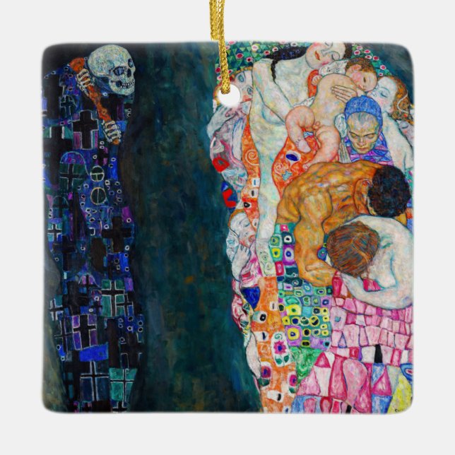 Ornement En Céramique Gustav Klimt - Mort et vie (Devant)