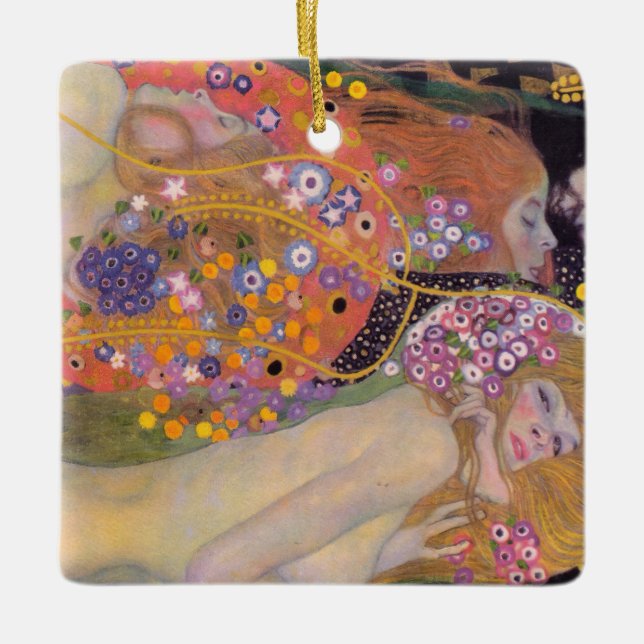 Ornement En Céramique Gustav Klimt - Serpents d'eau II (Devant)