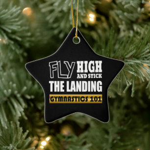 Ornement En Céramique Gymnastique 101 Fly High - Bar Gymnaste