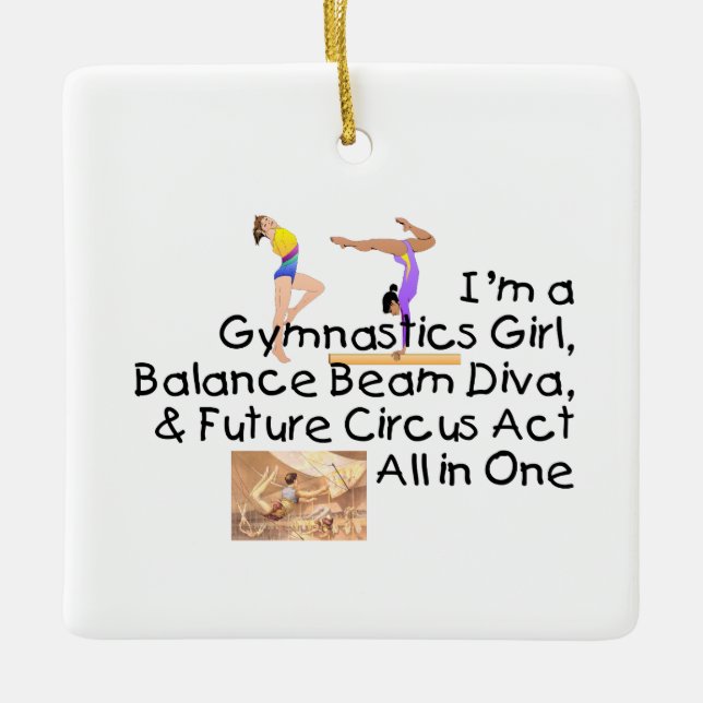 Ornement En Céramique Gymnastique SUPÉRIEURE toute dans une (Devant)